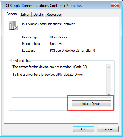 pci device driver windows 10 64 bit
